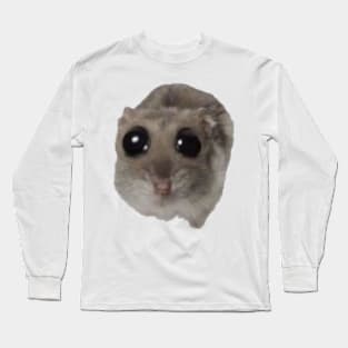 Big Eyed Hamster Meme Design Long Sleeve T-Shirt